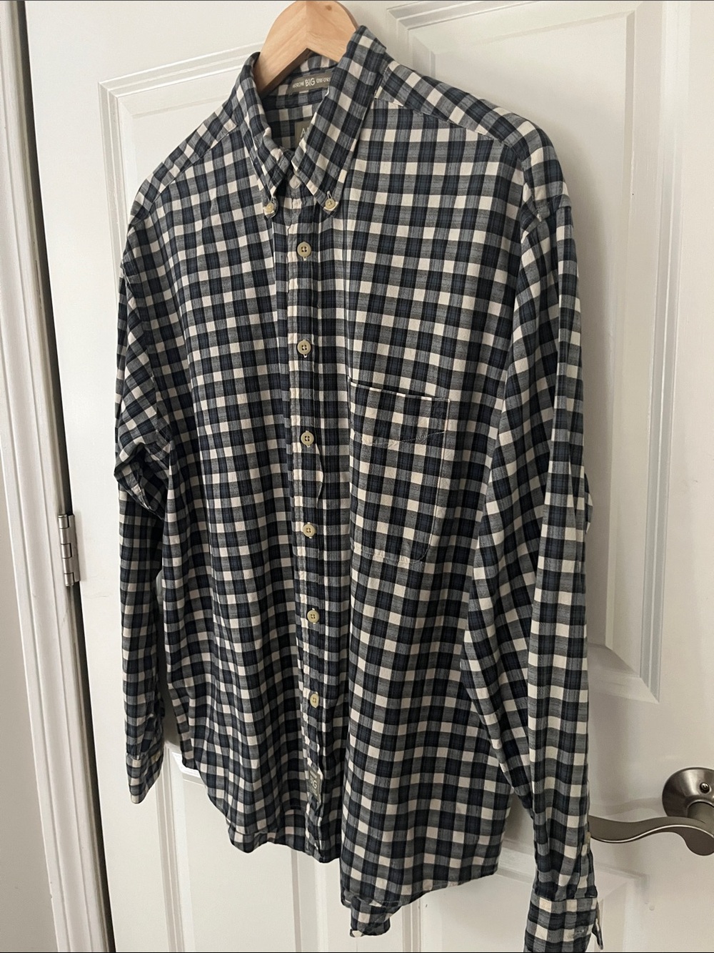 ARROW “The Big Oxford” Long Sleeve Button Down Plaid Tartan Shirt 100% Cotton - Picture 7 of 7